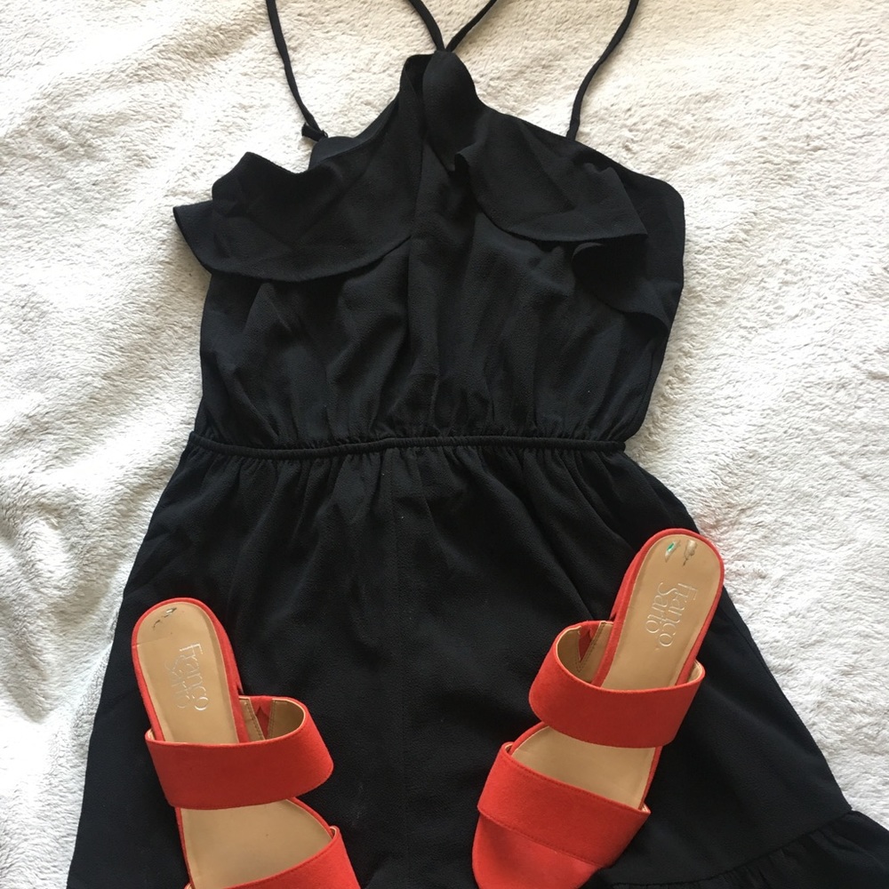 Black halter romper